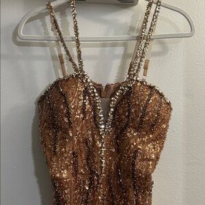 Elegant Gold Sequin Dress